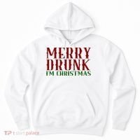 Merry Drunk Im Christmas Funny Holiday Hoodie thumb 0