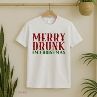 Merry Drunk Im Christmas Funny Holiday T-Shirt thumb 2