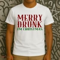 Merry Drunk Im Christmas Funny Holiday T-Shirt thumb 3