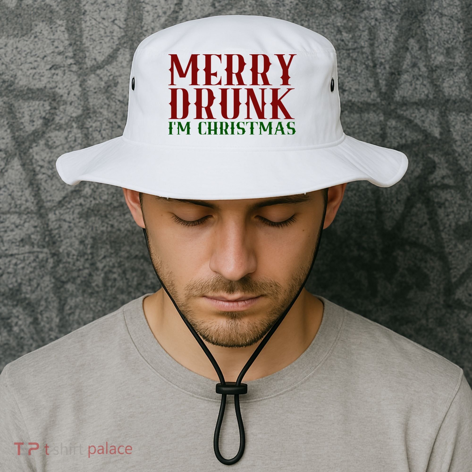 Merry Drunk Im Christmas Funny Holiday Bucket Hat
