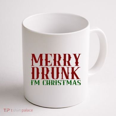 Merry Drunk Im Christmas Funny Holiday Coffee Mug back