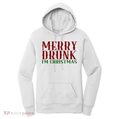 Merry Drunk Im Christmas Funny Holiday Women's Hoodie