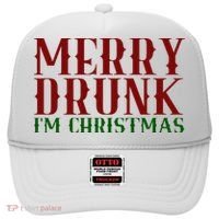 Merry Drunk Im Christmas Funny Holiday Hat thumb 0