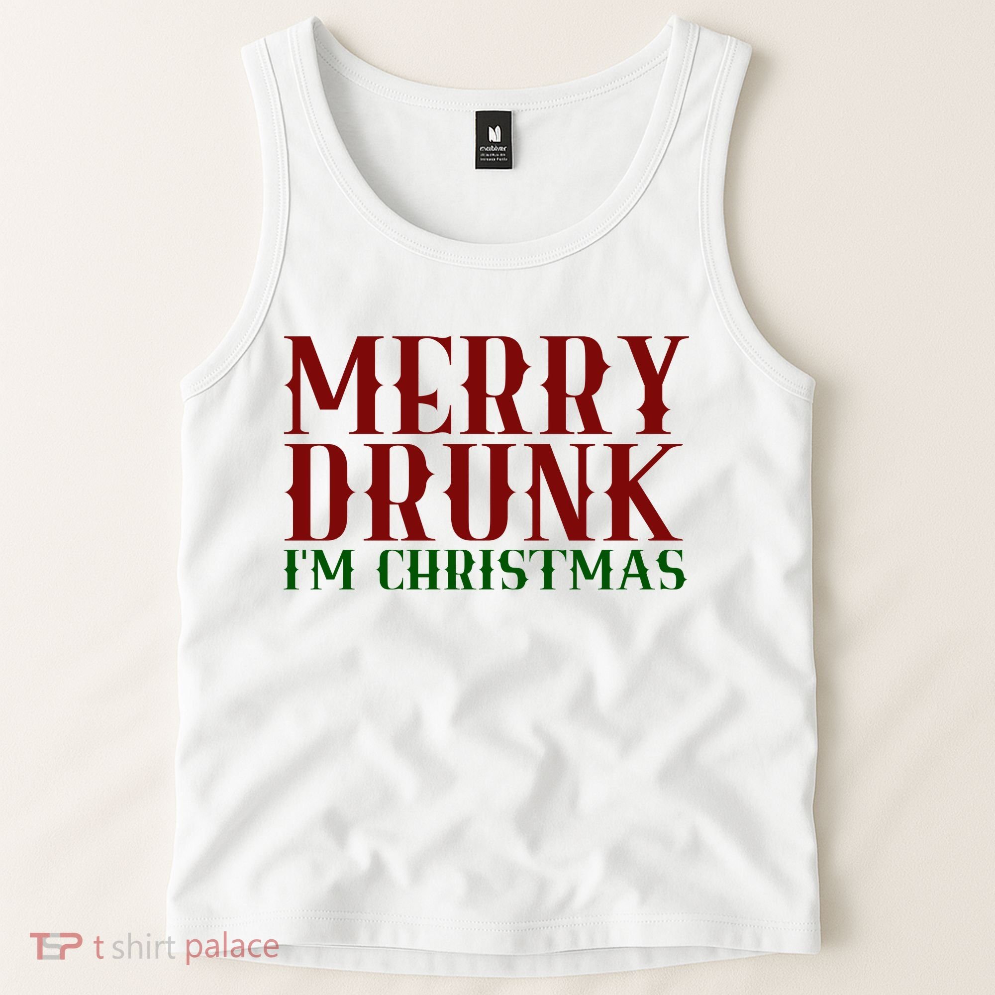 Merry Drunk Im Christmas Funny Holiday Tank Top