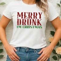 Merry Drunk Im Christmas Funny Holiday Women's T-Shirt thumb 2