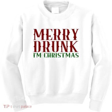 Merry Drunk Im Christmas Funny Holiday Kids Sweatshirt