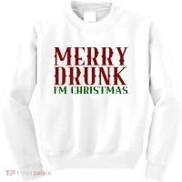 Merry Drunk Im Christmas Funny Holiday Kids Sweatshirt thumb 0