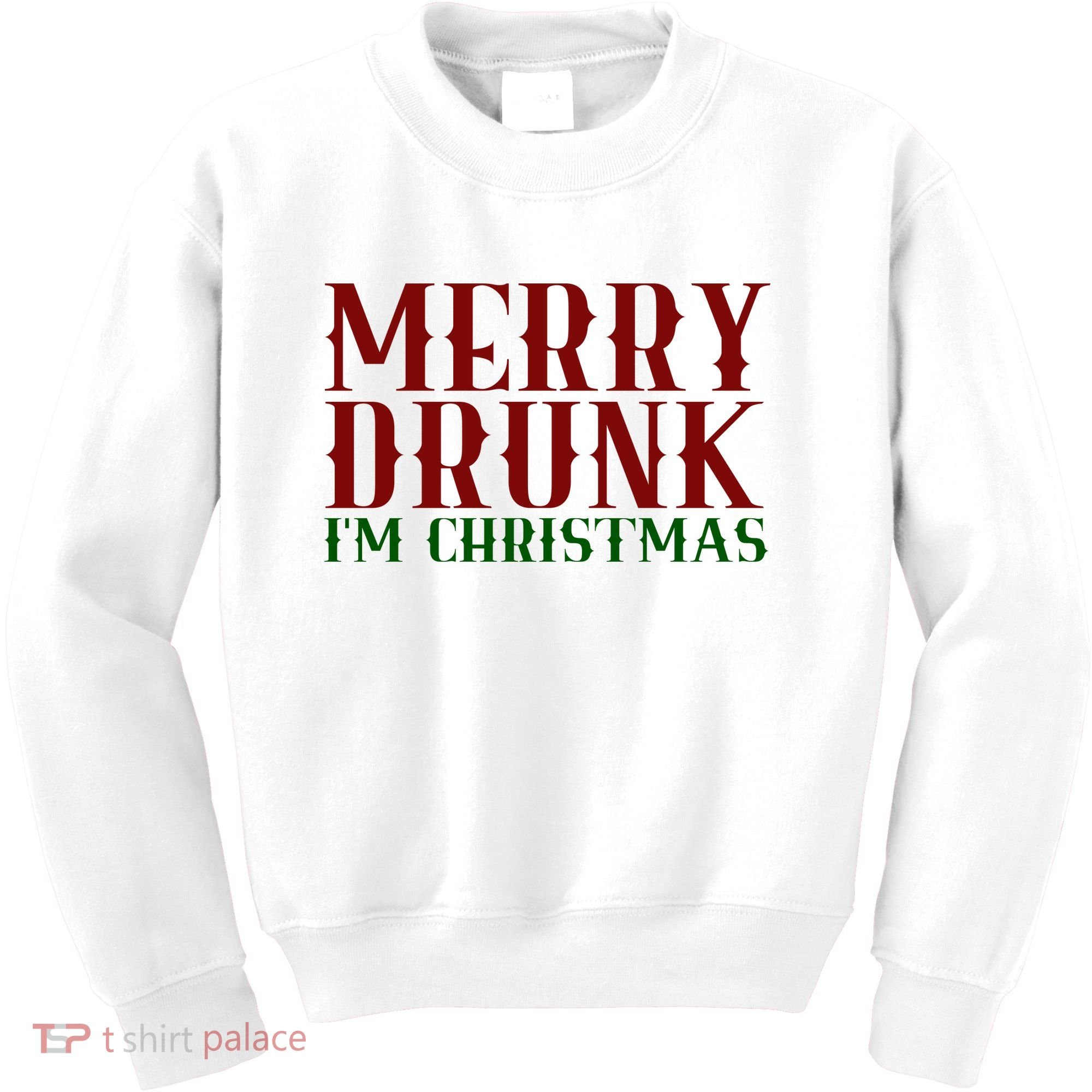 Merry Drunk Im Christmas Funny Holiday Kids Sweatshirt