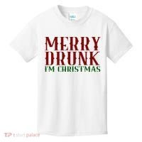 Merry Drunk Im Christmas Funny Holiday Kids T-Shirt thumb 0