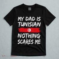 My Dad Is Tunisian Nothing Scares Me Tunisia Flag T-Shirt thumb 5