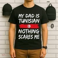 My Dad Is Tunisian Nothing Scares Me Tunisia Flag T-Shirt thumb 6
