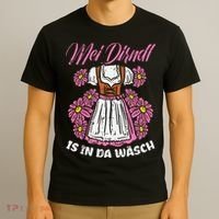 Mei Dirndl In Da Wasch Oktoberfest Funny German T-Shirt thumb 3