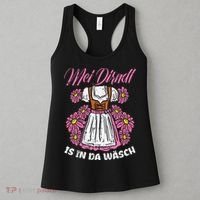 Mei Dirndl In Da Wasch Oktoberfest Funny German Women's Tank Top thumb 3