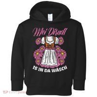 Mei Dirndl In Da Wasch Oktoberfest Funny German Toddler Hoodie thumb 0