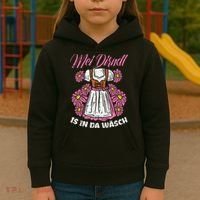 Mei Dirndl In Da Wasch Oktoberfest Funny German Kids Hoodie thumb 3