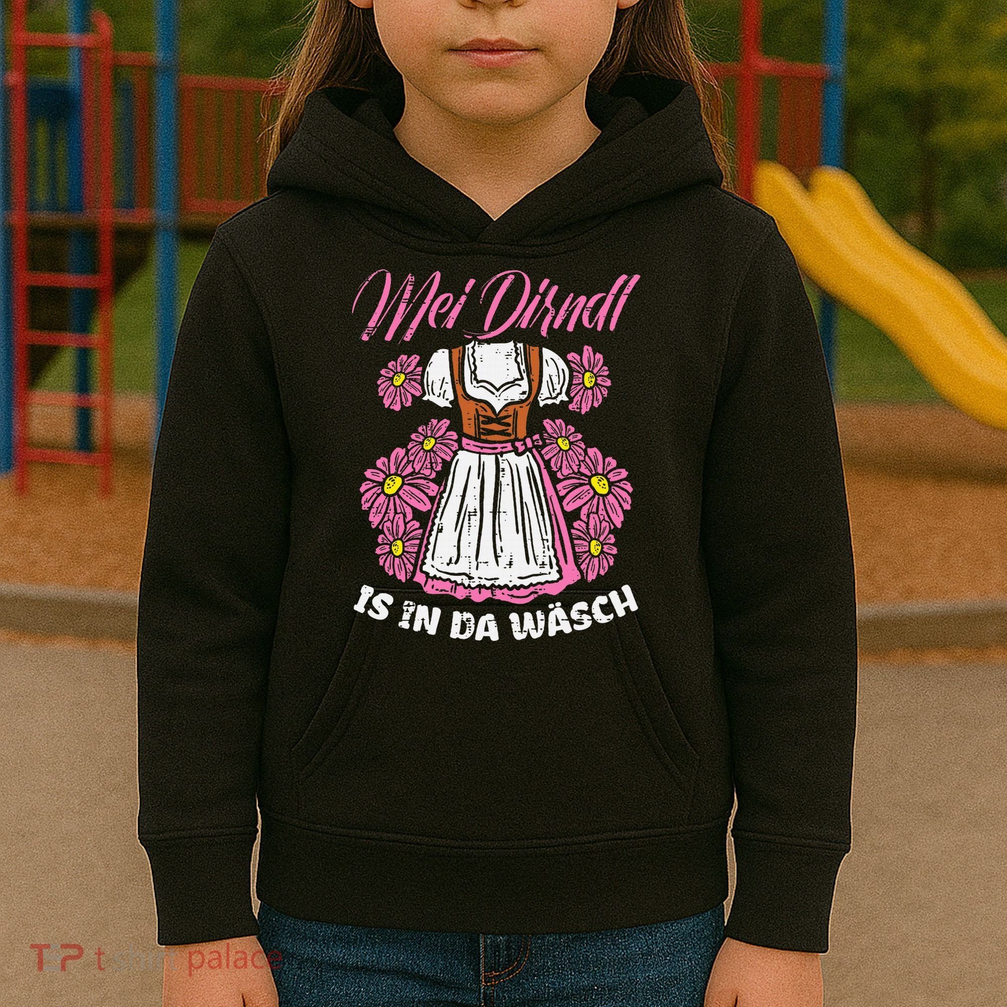 Mei Dirndl In Da Wasch Oktoberfest Funny German Kids Hoodie