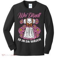 Mei Dirndl In Da Wasch Oktoberfest Funny German Kids Long Sleeve Shirt thumb 0
