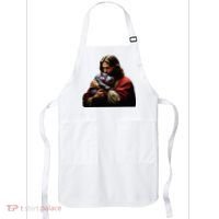 Moo Deng Jesus Christ Baby Hippo Animal Apron thumb 0