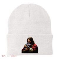 Moo Deng Jesus Christ Baby Hippo Animal Beanie thumb 0