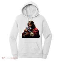 Moo Deng Jesus Christ Baby Hippo Animal Women's Hoodie thumb 0