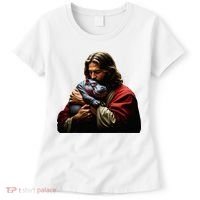 Moo Deng Jesus Christ Baby Hippo Animal Women's T-Shirt thumb 0