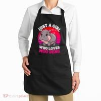 Moo Deng Just A Girl Who Loves Moo Deng Cute Baby Hippo Apron thumb 2