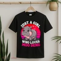 Moo Deng Just A Girl Who Loves Moo Deng Cute Baby Hippo T-Shirt thumb 2