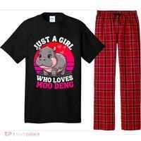 Moo Deng Just A Girl Who Loves Moo Deng Cute Baby Hippo Pajama Set thumb 0