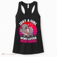 Moo Deng Just A Girl Who Loves Moo Deng Cute Baby Hippo Women's Tank Top thumb 0
