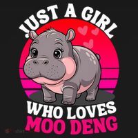 Moo Deng Just A Girl Who Loves Moo Deng Cute Baby Hippo Baby Bodysuit thumb 2