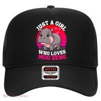 Moo Deng Just A Girl Who Loves Moo Deng Cute Baby Hippo Hat thumb 0