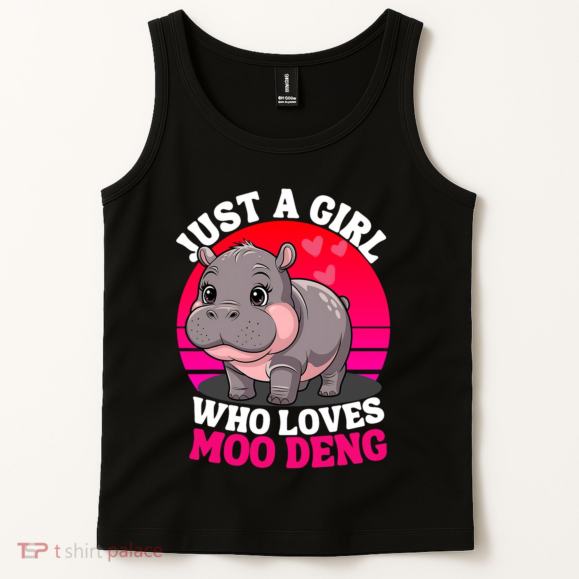 Moo Deng Just A Girl Who Loves Moo Deng Cute Baby Hippo Tank Top
