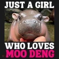 Moo Deng Just A Girl Who Loves Moo Deng Cute Baby Hippo Apron thumb 3