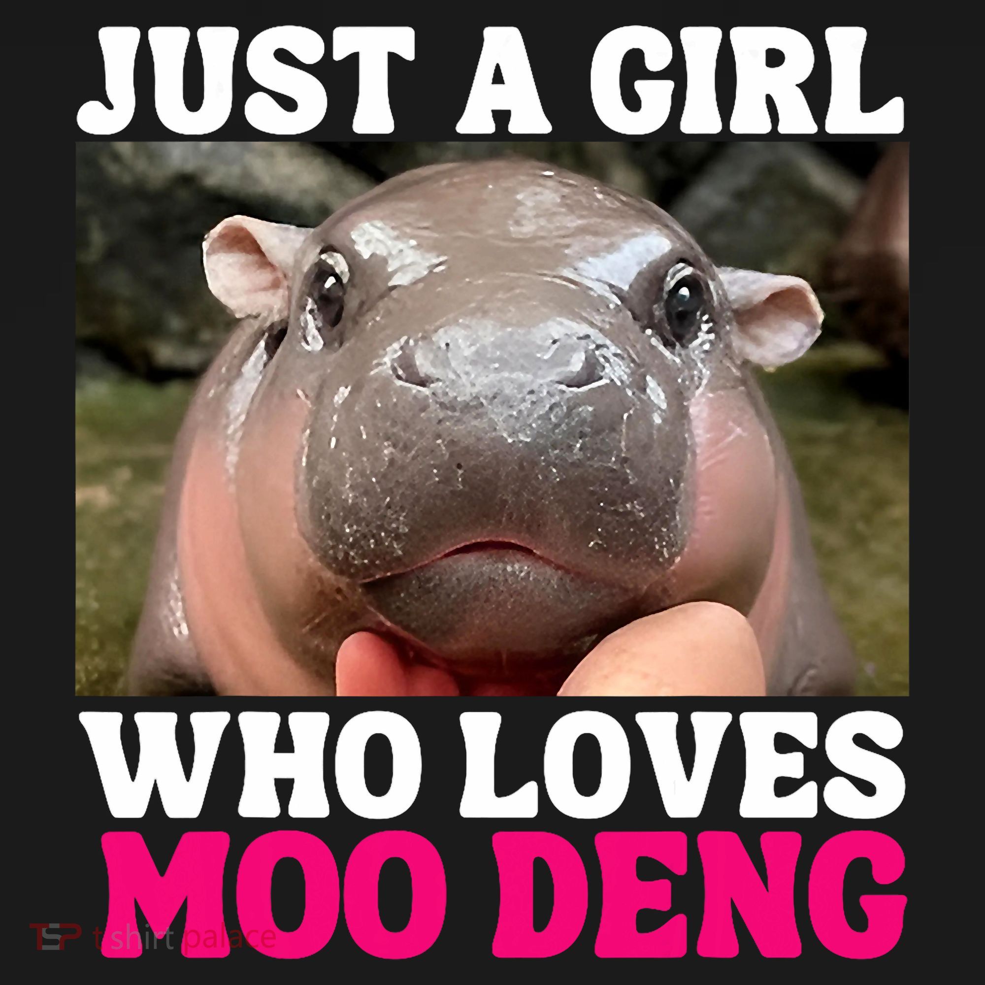 Moo Deng Just A Girl Who Loves Moo Deng Cute Baby Hippo Women's Hoodie