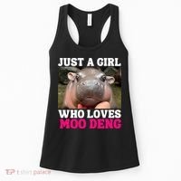 Moo Deng Just A Girl Who Loves Moo Deng Cute Baby Hippo Women's Tank Top thumb 0