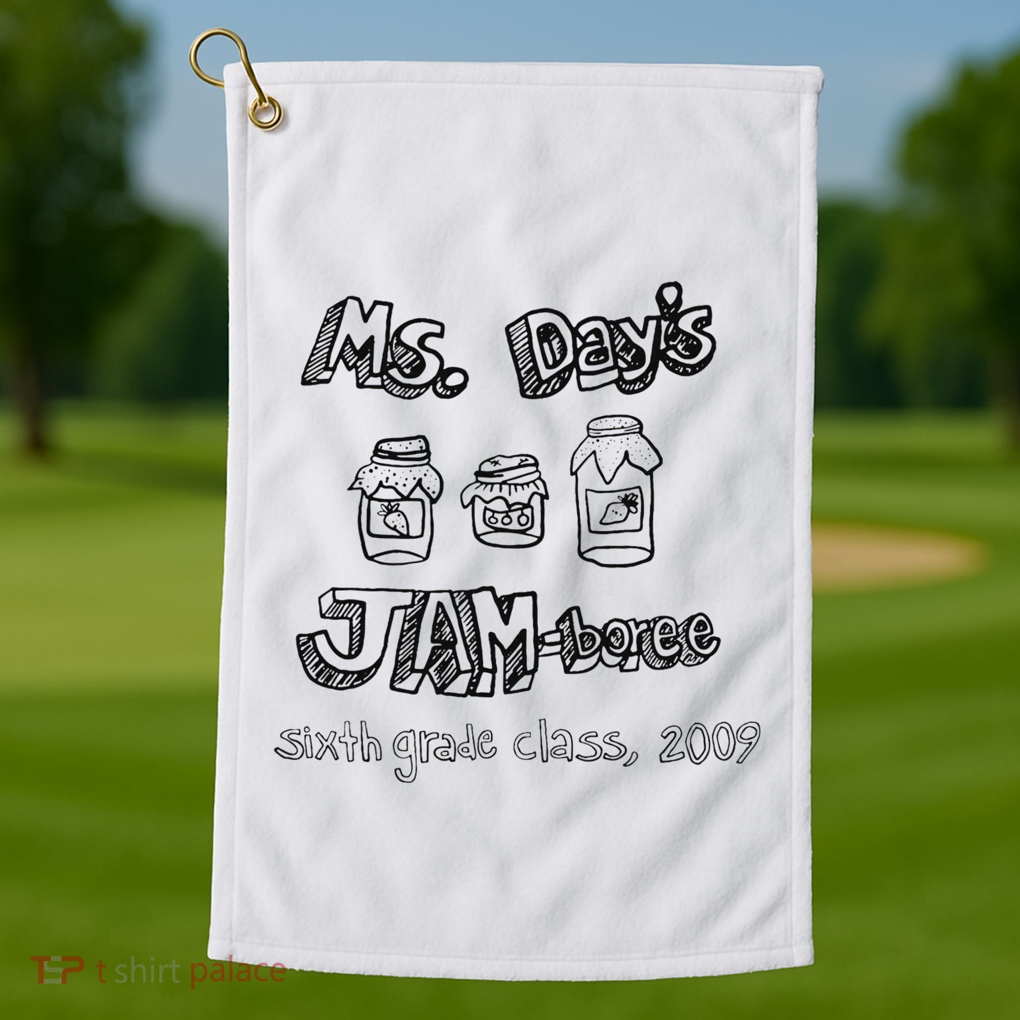 Ms. DayS Jam Boree Sixth Grade Class 2009 New Girl Funny Golf Towel
