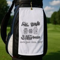 Ms. DayS Jam Boree Sixth Grade Class 2009 New Girl Funny Golf Towel thumb 2