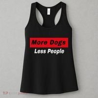 More Dogs Less People Funny Dog Lover Humain Hater Humor Women's Tank Top thumb 3