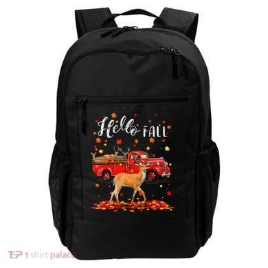 Maple Deer Leaf Fall Autumn Red Truck Gift Backpack