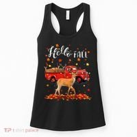 Maple Deer Leaf Fall Autumn Red Truck Gift Women's Tank Top thumb 0