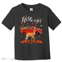 Maple Deer Leaf Fall Autumn Red Truck Gift Toddler T-Shirt thumb 0