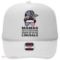 Mamas Don't Let Babies Grow Up To Be Liberals, USA Messy Bun Hat thumb 0