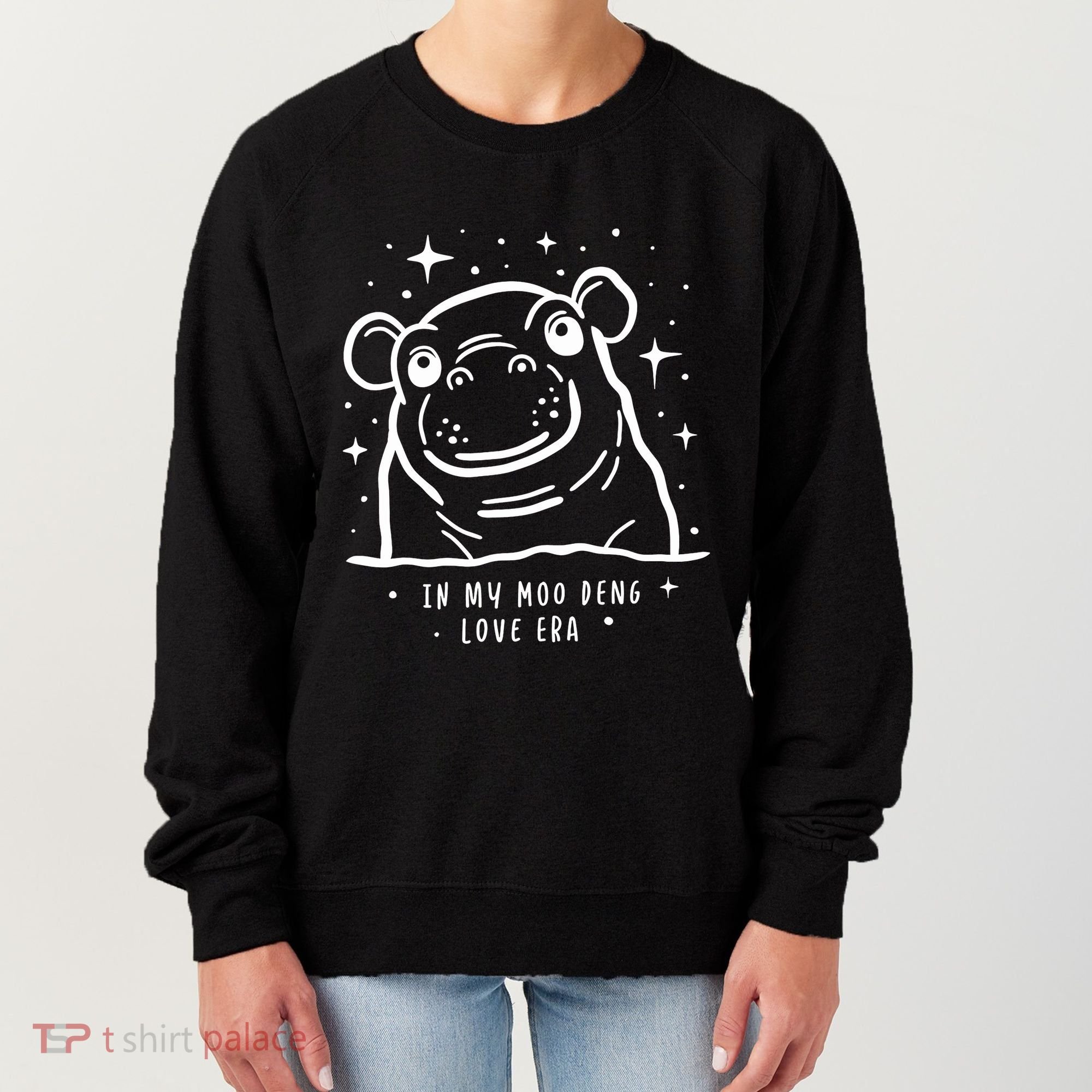 Moo Deng Love Era Minimalist Women's Sweatshirt