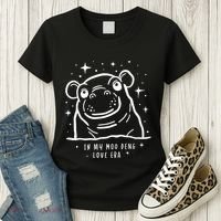 Moo Deng Love Era Minimalist Women's T-Shirt thumb 3
