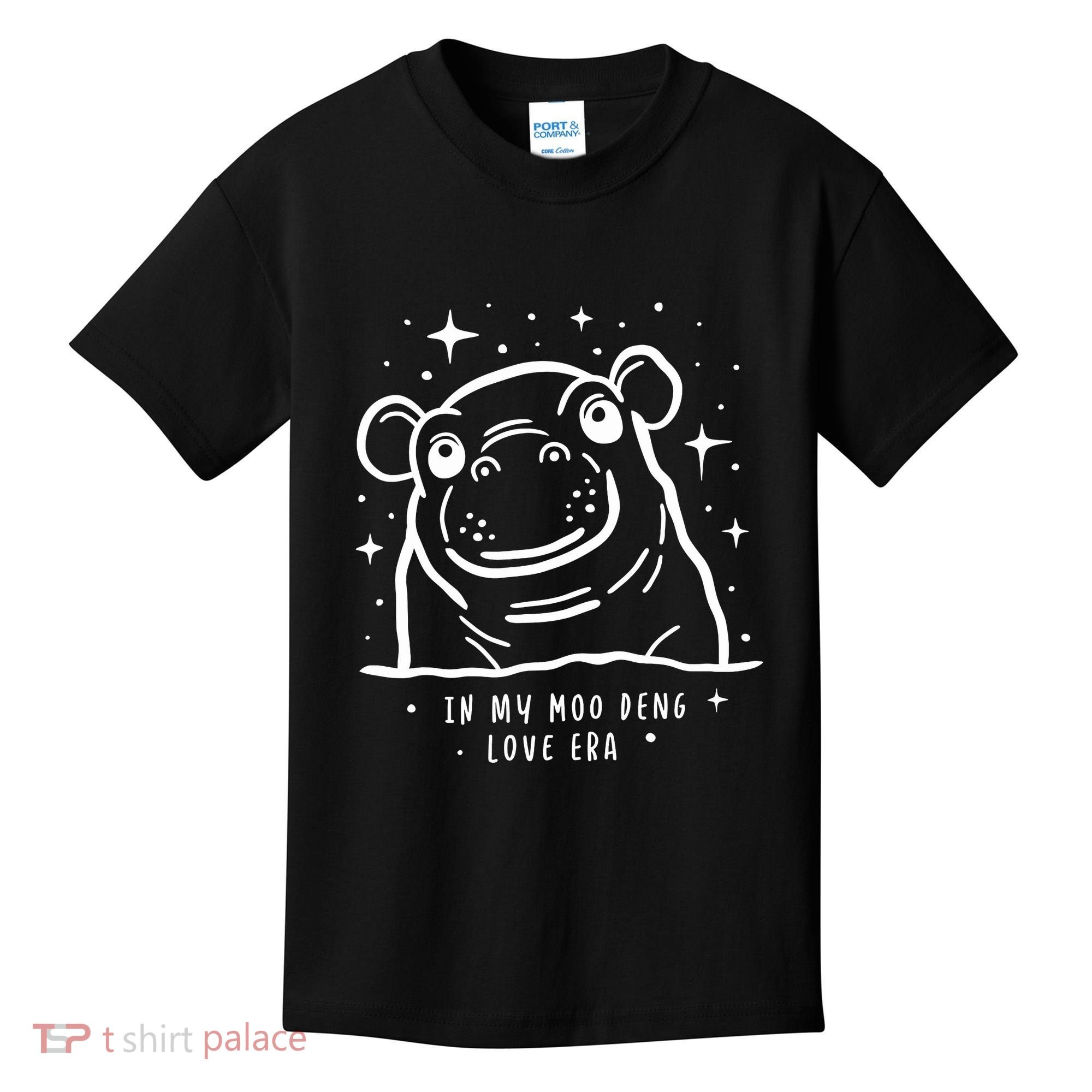 Moo Deng Love Era Minimalist Kids T-Shirt