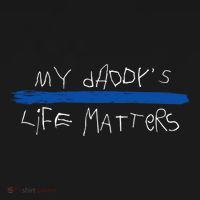 My Daddys Life Blue Lives Matter Police Suppor Cute Gift Doggie Tank thumb 4