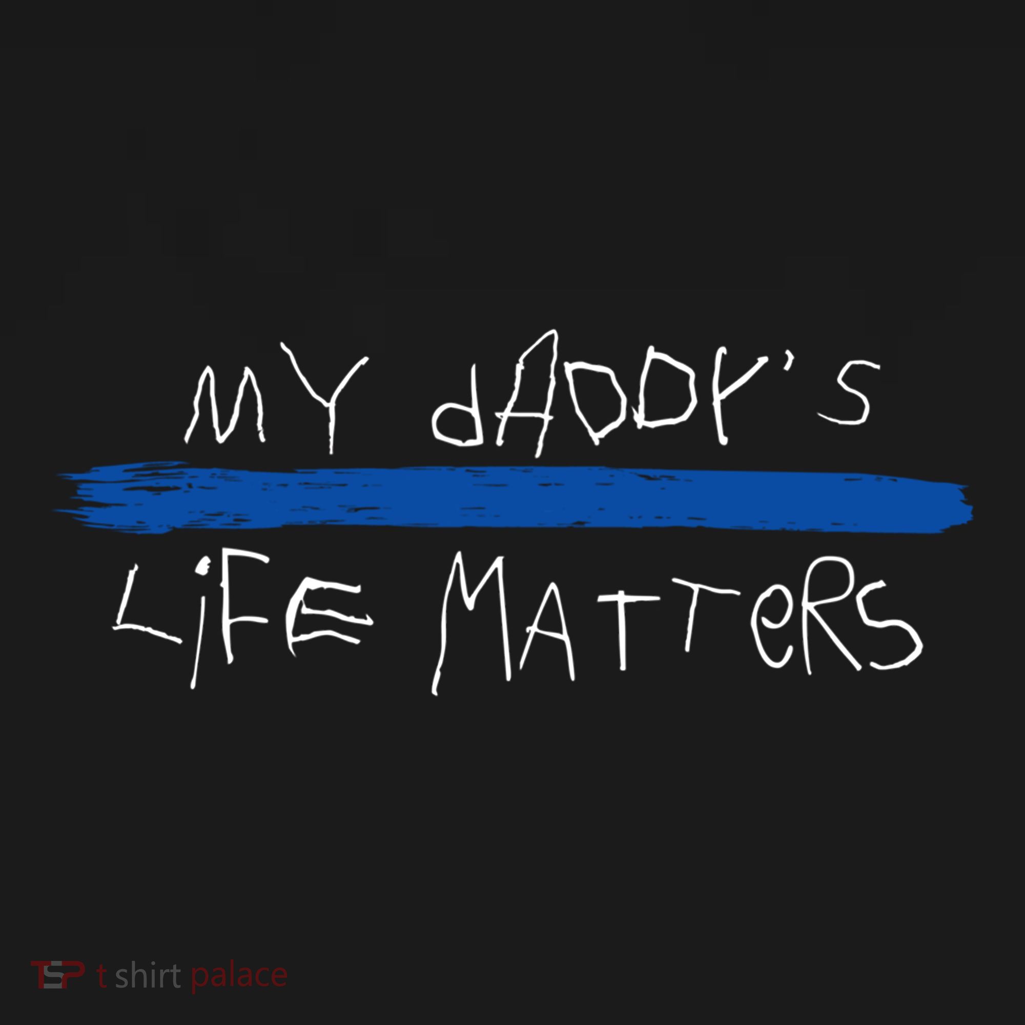 My Daddys Life Blue Lives Matter Police Suppor Cute Gift USA-Made Doggie Bandana