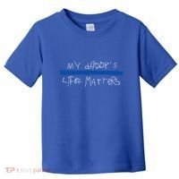 My Daddys Life Blue Lives Matter Police Suppor Cute Gift Toddler T-Shirt thumb 0