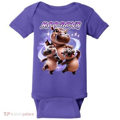Moo Deng Baby Bodysuit