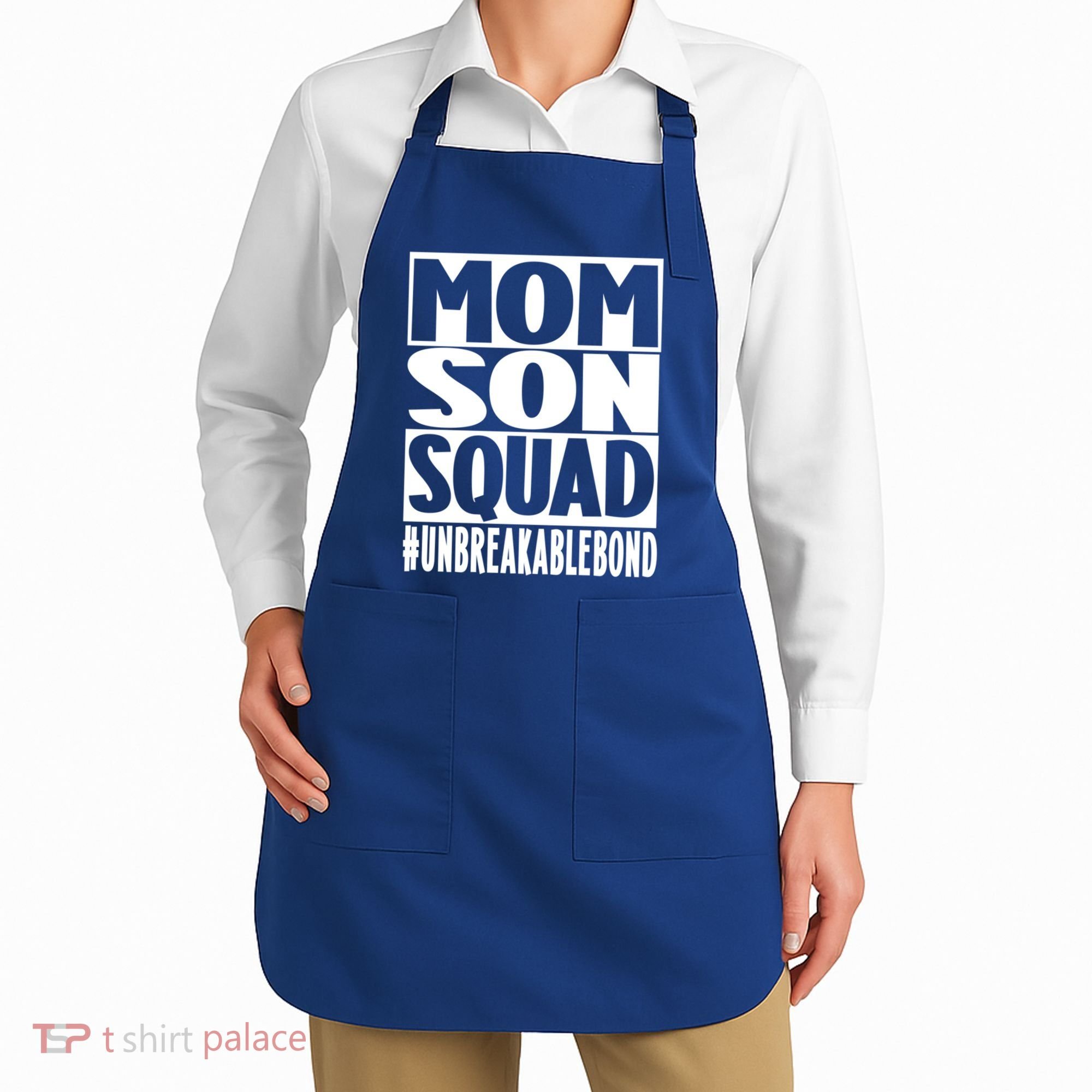 Mothers Day Mom Son Squad Unbreakable Bond Gift Apron